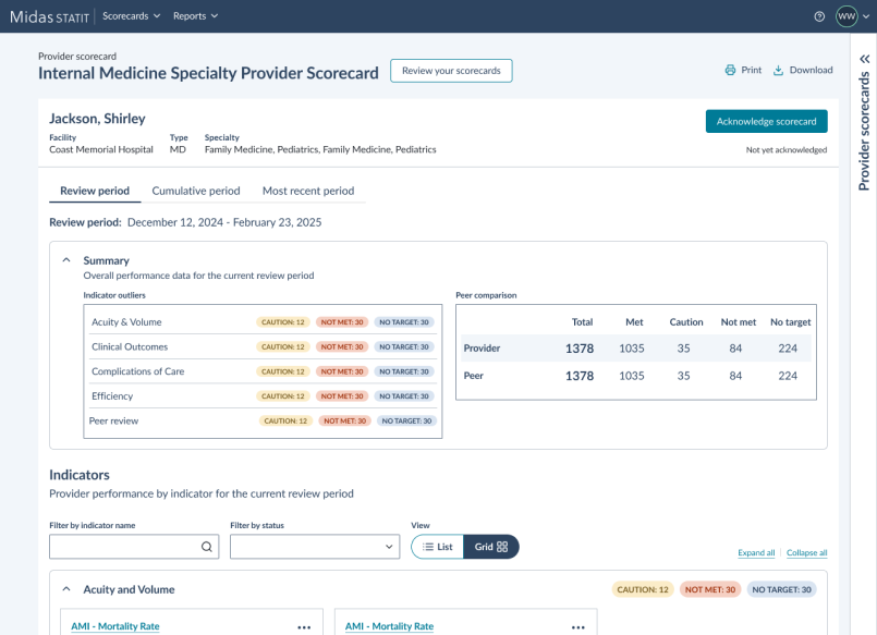 A symplr product dashboard built with the Alloy design system